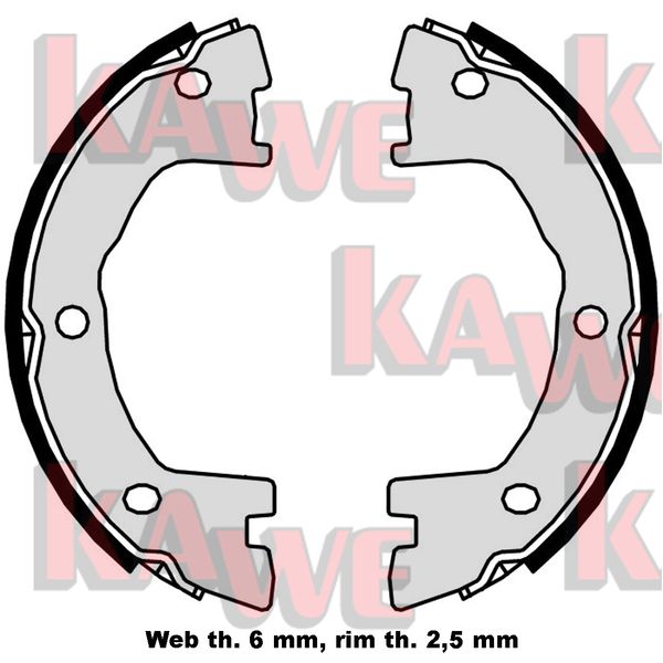 Set saboti frana, frana de mana 09250 KAWE