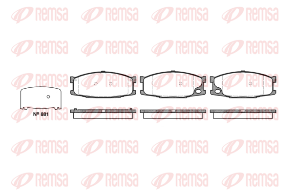Set placute frana,frana disc 0283 10 KAWE