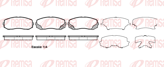 Set placute frana,frana disc 1405 00 KAWE