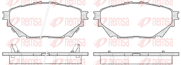 Set placute frana,frana disc 1544 04 KAWE