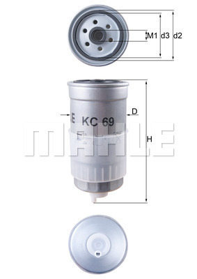 Filtru combustibil KC 69 MAHLE