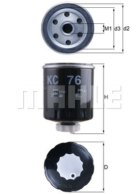 Filtru combustibil KC 76 MAHLE