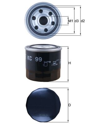 Filtru combustibil KC 99 MAHLE