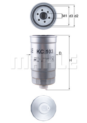 Filtru combustibil KC 103 MAHLE