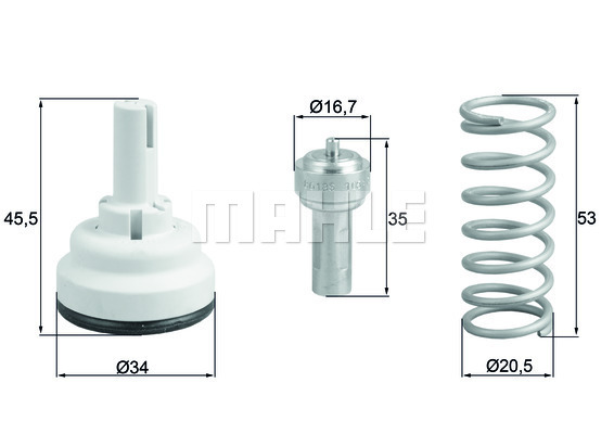 Termostat,lichid racire TX 182 87D MAHLE