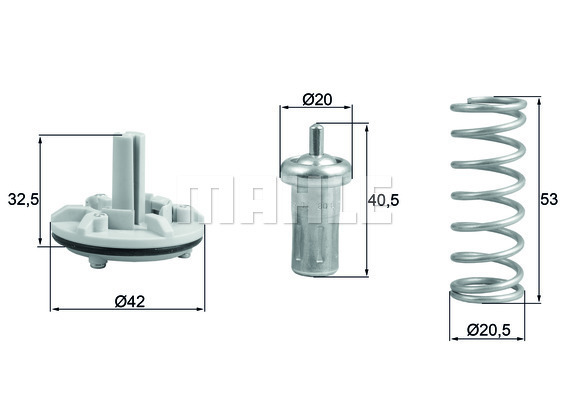 Termostat,lichid racire TX 183 80D MAHLE