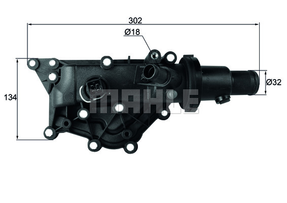 Termostat,lichid racire TH 60 89 MAHLE