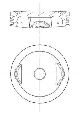 Piston 765 PI 40009 000 MAHLE