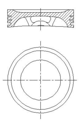 Piston 737 PI 40016 000 MAHLE