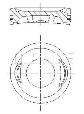 Piston 738 PI 40026 000 MAHLE