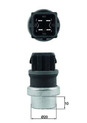 Senzor,temperatura lichid de racire TSE 24 MAHLE