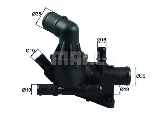 Termostat,lichid racire TH 54 80 MAHLE