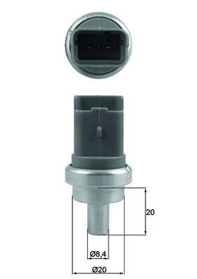Senzor,temperatura lichid de racire TSE 18 MAHLE