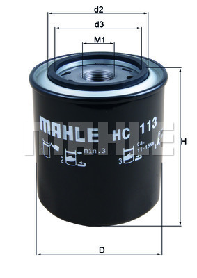 Filtru hidraulic, cutie de viteze automata HC 113 MAHLE