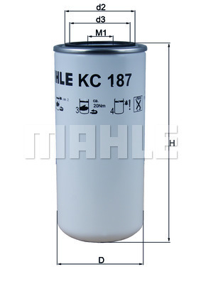 Filtru combustibil KC 187 MAHLE