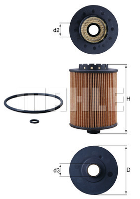 Filtru ulei OX 1075D MAHLE
