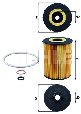 Filtru ulei OX 636D MAHLE