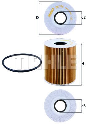 Filtru ulei OX 776D MAHLE