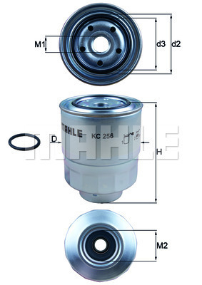 Filtru combustibil KC 256D MAHLE