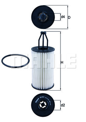 Filtru ulei OX 814D MAHLE