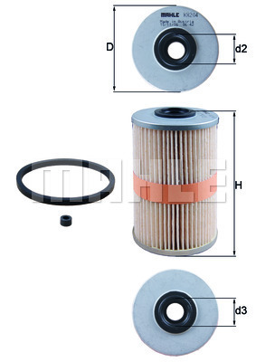 Filtru combustibil KX 204D MAHLE