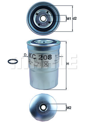 Filtru combustibil KC 208 MAHLE