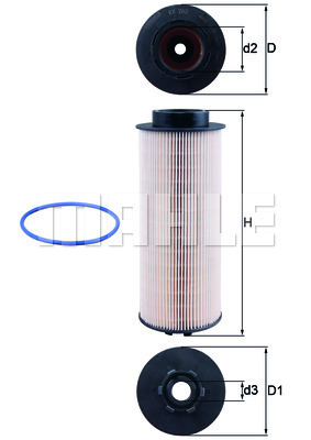 Filtru combustibil KX 262D MAHLE