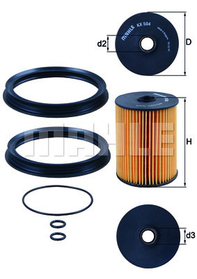 Filtru combustibil KX 504D MAHLE