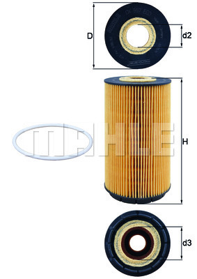 Filtru ulei OX 557D MAHLE