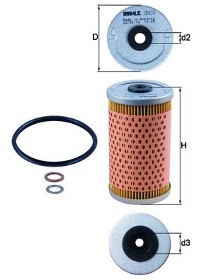 Filtru ulei OX 33D MAHLE