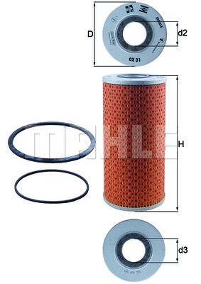 Filtru ulei OX 31D MAHLE