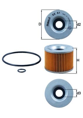 Filtru ulei OX 61D MAHLE