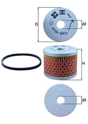 filtru combustibil KX 13D MAHLE