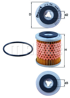 Filtru combustibil KX 76D MAHLE