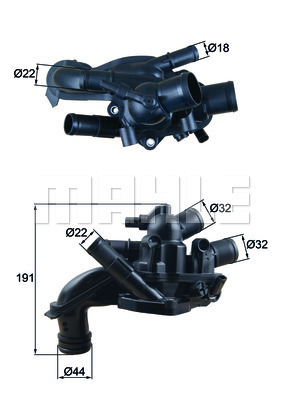 Termostat,lichid racire TM 46 105 MAHLE