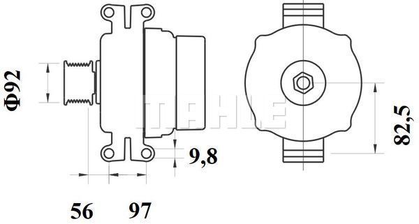 Generator / Alternator MG 799 MAHLE