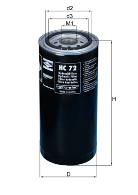 Filtru, sistem hidraulic primar HC 72 MAHLE