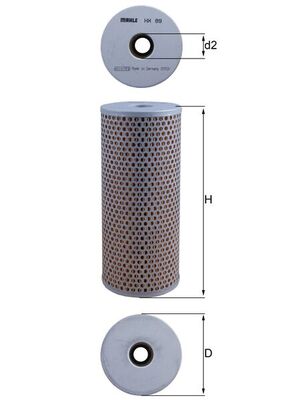 Filtru, sistem hidraulic primar HX 89 MAHLE