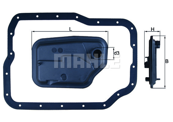 Filtru hidraulic, cutie de viteze automata HX 149D MAHLE