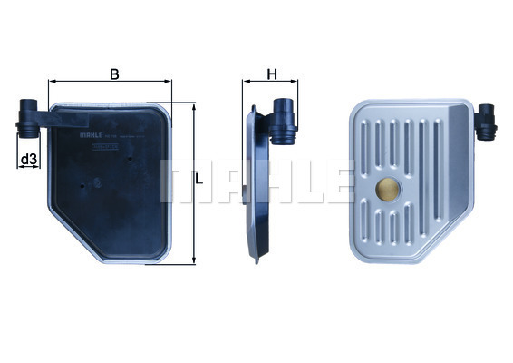 Filtru hidraulic, cutie de viteze automata HX 156 MAHLE