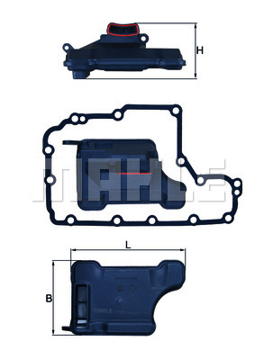 Filtru hidraulic, cutie de viteze automata HX 157D MAHLE