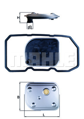 Filtru hidraulic, cutie de viteze automata HX 158D MAHLE