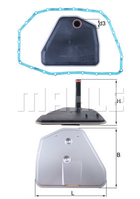 Filtru hidraulic, cutie de viteze automata HX 164D MAHLE