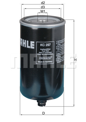 Filtru combustibil KC 297 MAHLE