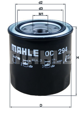 Filtru ulei OC 294 MAHLE