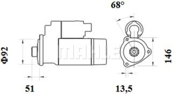 Starter MS 778 MAHLE