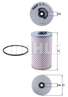 Filtru combustibil KX 36D MAHLE