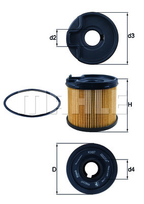 Filtru combustibil KX 87D MAHLE