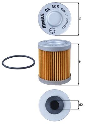 Filtru ulei OX 806D MAHLE