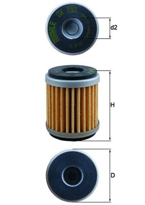 Filtru ulei OX 799 MAHLE